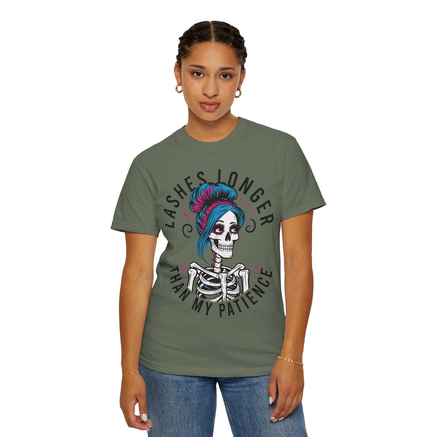 Lashes Longer than my Patience Skeleton Unisex Shirt