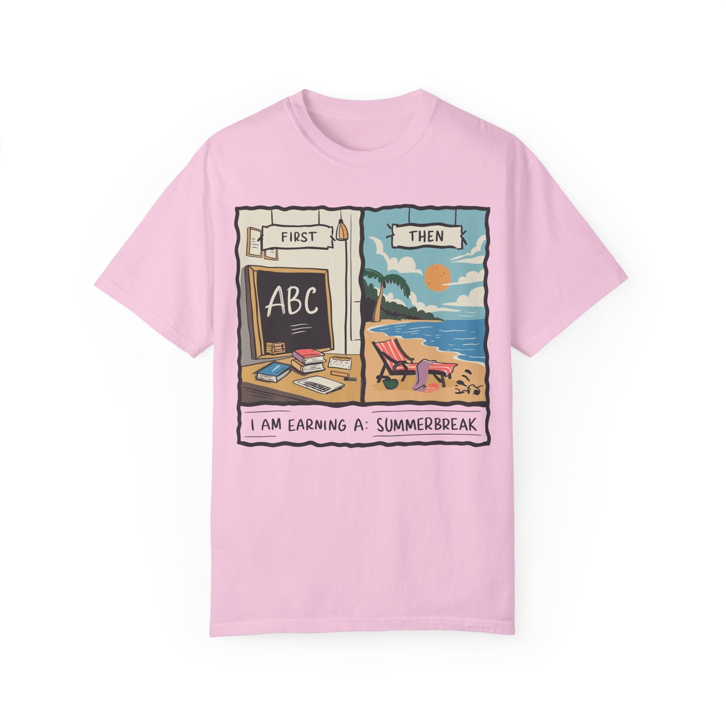 First Teach Then Beach School Out For Summer Shirt - Teacher Vacation Apparel Blossom