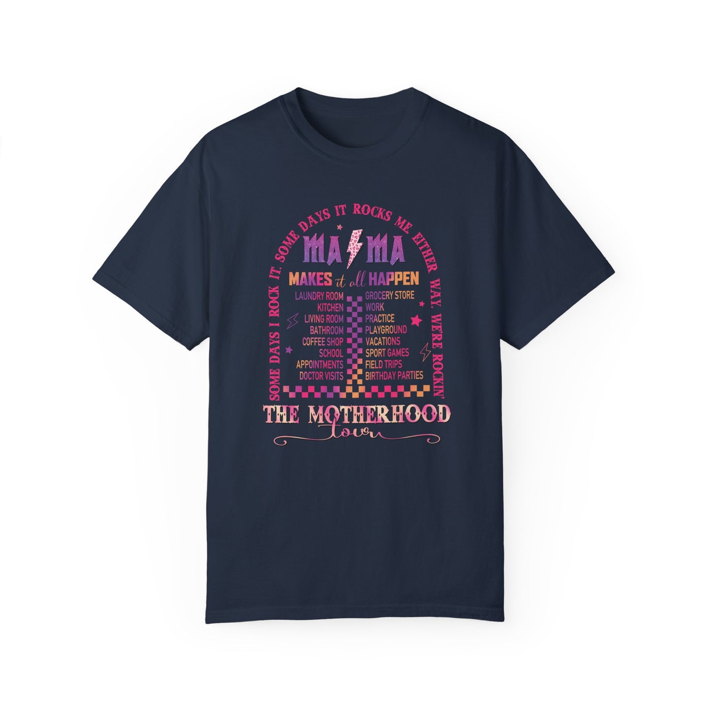 The Motherhood Tour Shirt - Mama Rock Tour Shirt Navy