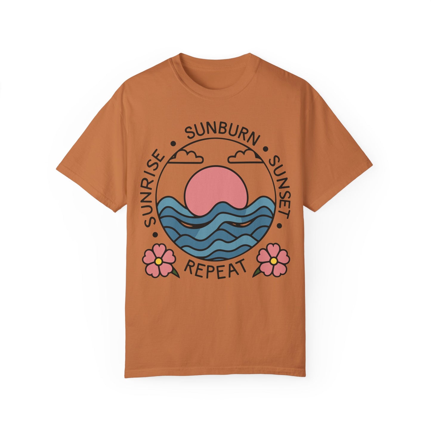 Retro Summer Shirt Sunrise Sunburn Sunset Repeat Shirt Yam