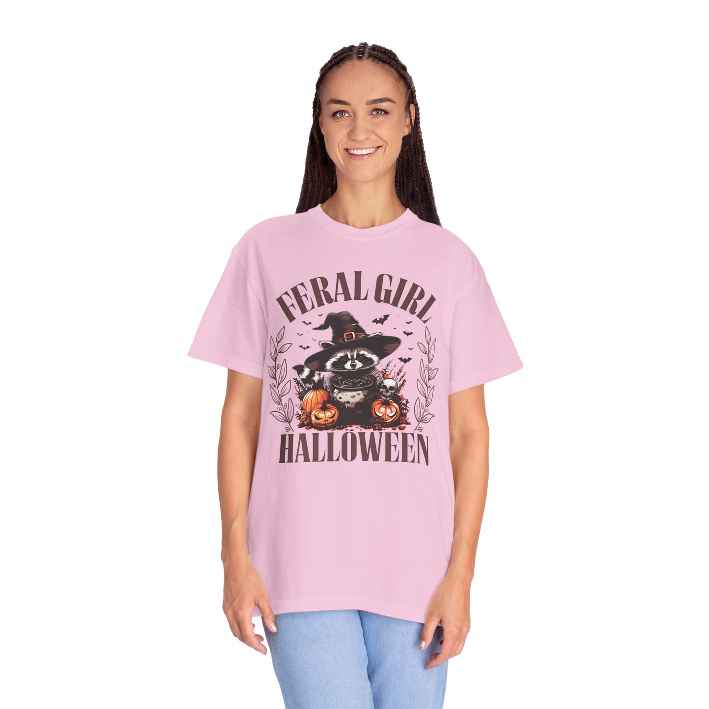 Feral Girl Halloween Funny Raccoon Shirt