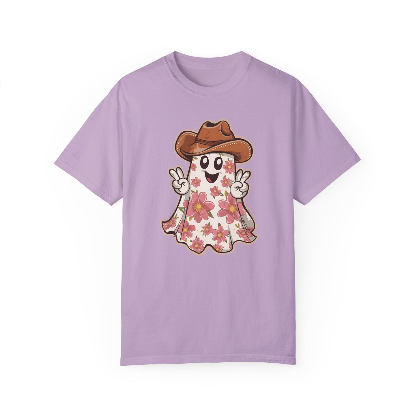 Floral Halloween Cowboy Ghost Howdy Western Shirt - Spooky Western Apparel Orchid