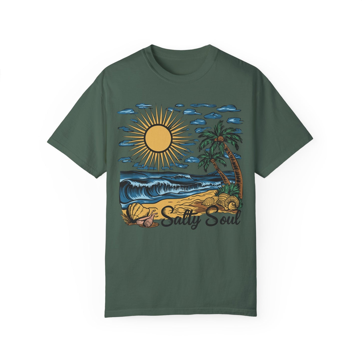 Salty Soul Beach Summer Shirt | Coastal Fashion Apparel Blue Spruce