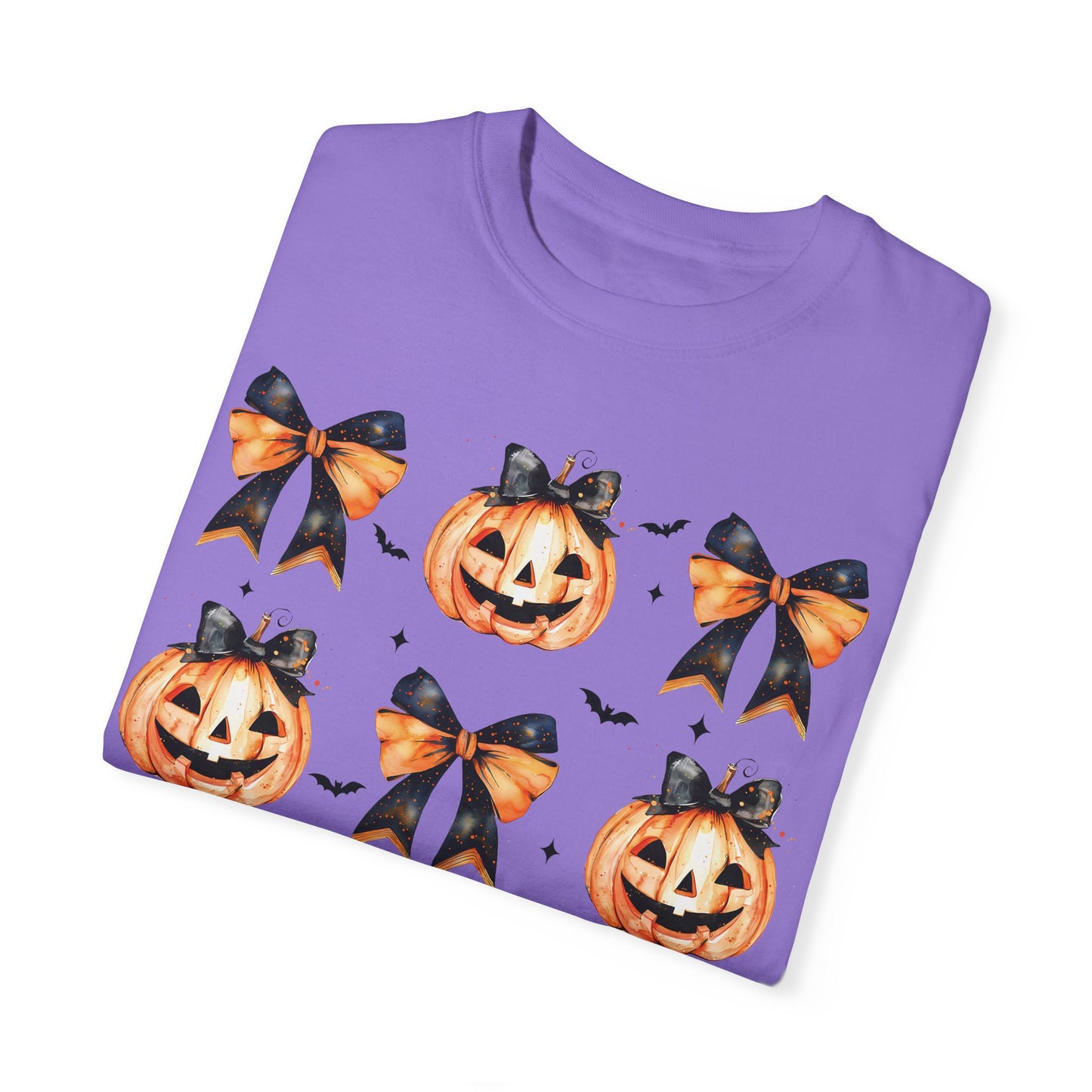 Halloween Pumpkin Coquette Bow Shirt