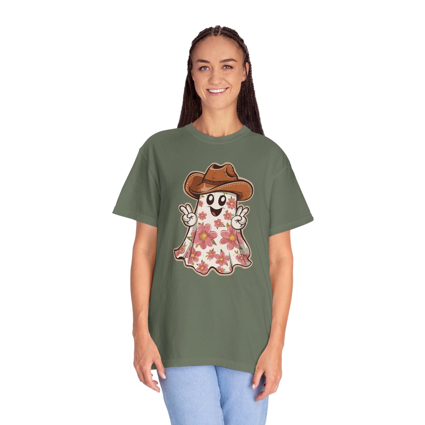 Floral Halloween Cowboy Ghost Howdy Western Shirt - Spooky Western Apparel
