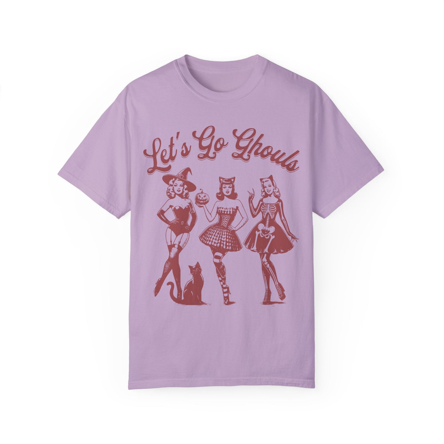 Lets Go Ghouls Witches Shirt - Spooky Girls Comfort Colors T-shirt Orchid