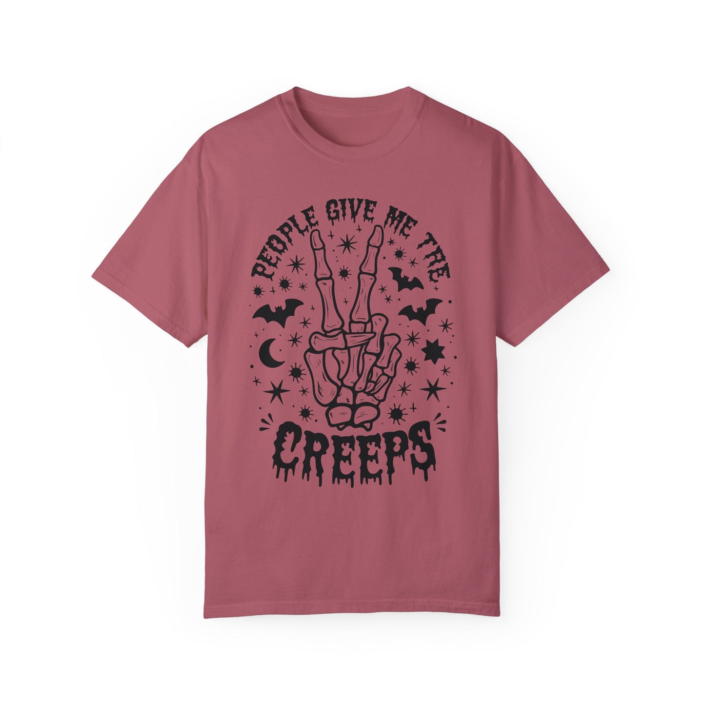 People Give Me The Creeps Halloween Horror Shirt Crimson