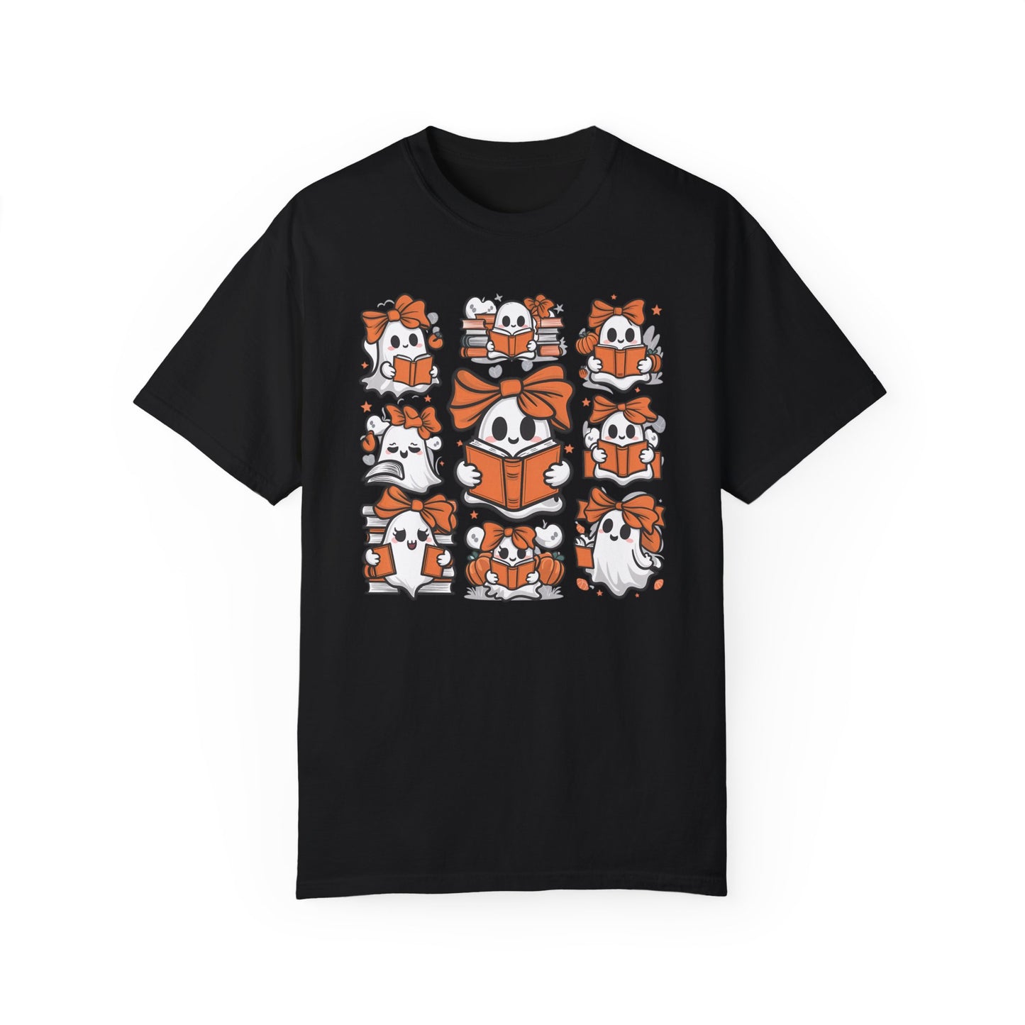 Ghost Reading Shirt, Teacher Halloween Shirt Black