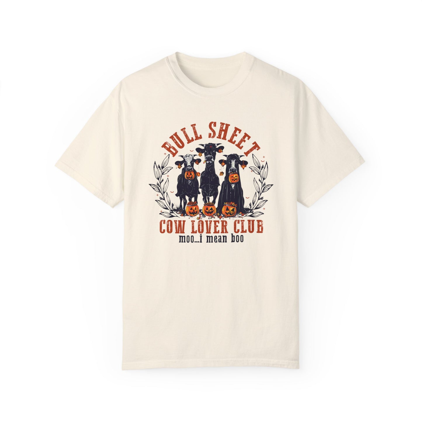 Bull Sheet Cow Lover Club Shirt, Spooky Cow Halloween Ivory