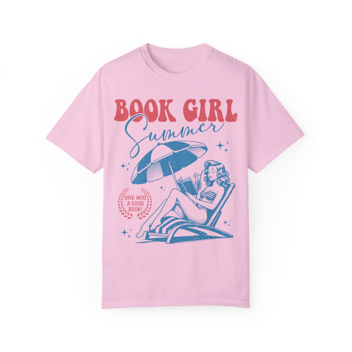 Vintage Book Girl Shirt - Retro Style Apparel for Literature Enthusiasts Blossom
