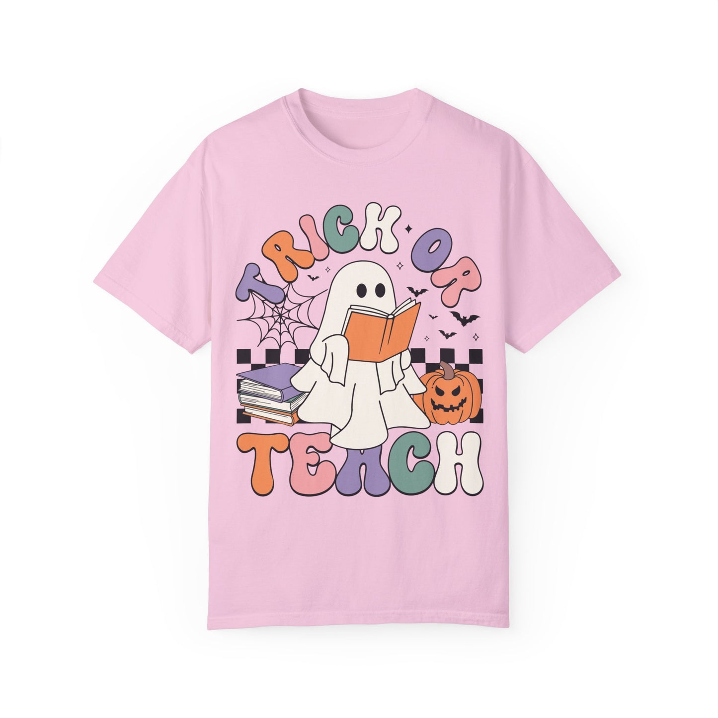 Comfort Colors Teacher Halloween Shirt - Trick or Teach Shirt Blossom