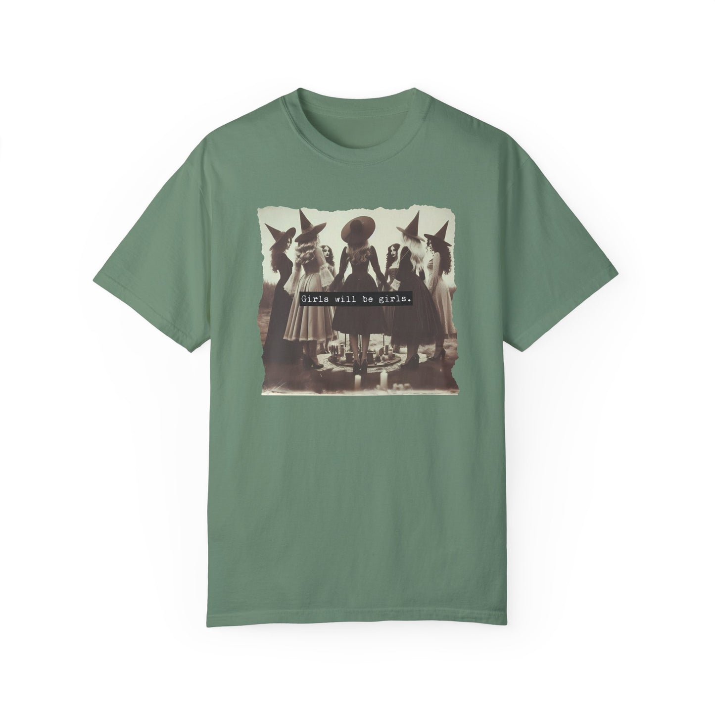 Girls Will Be Girls Shirt, Funny Feminist Comfort Colors Tee, Female Feminist Shirt Light Green
