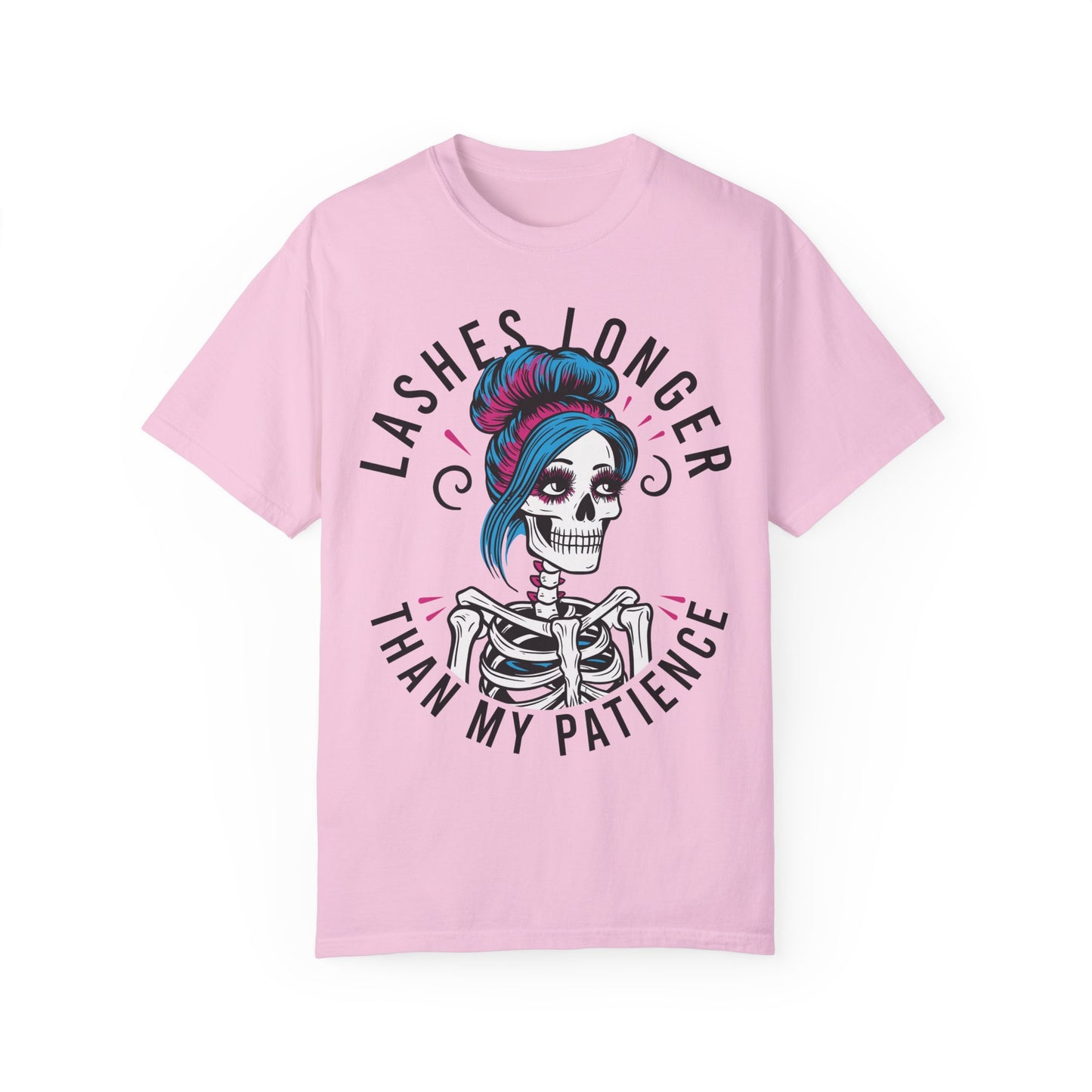 Lashes Longer than my Patience Skeleton Unisex Shirt Blossom