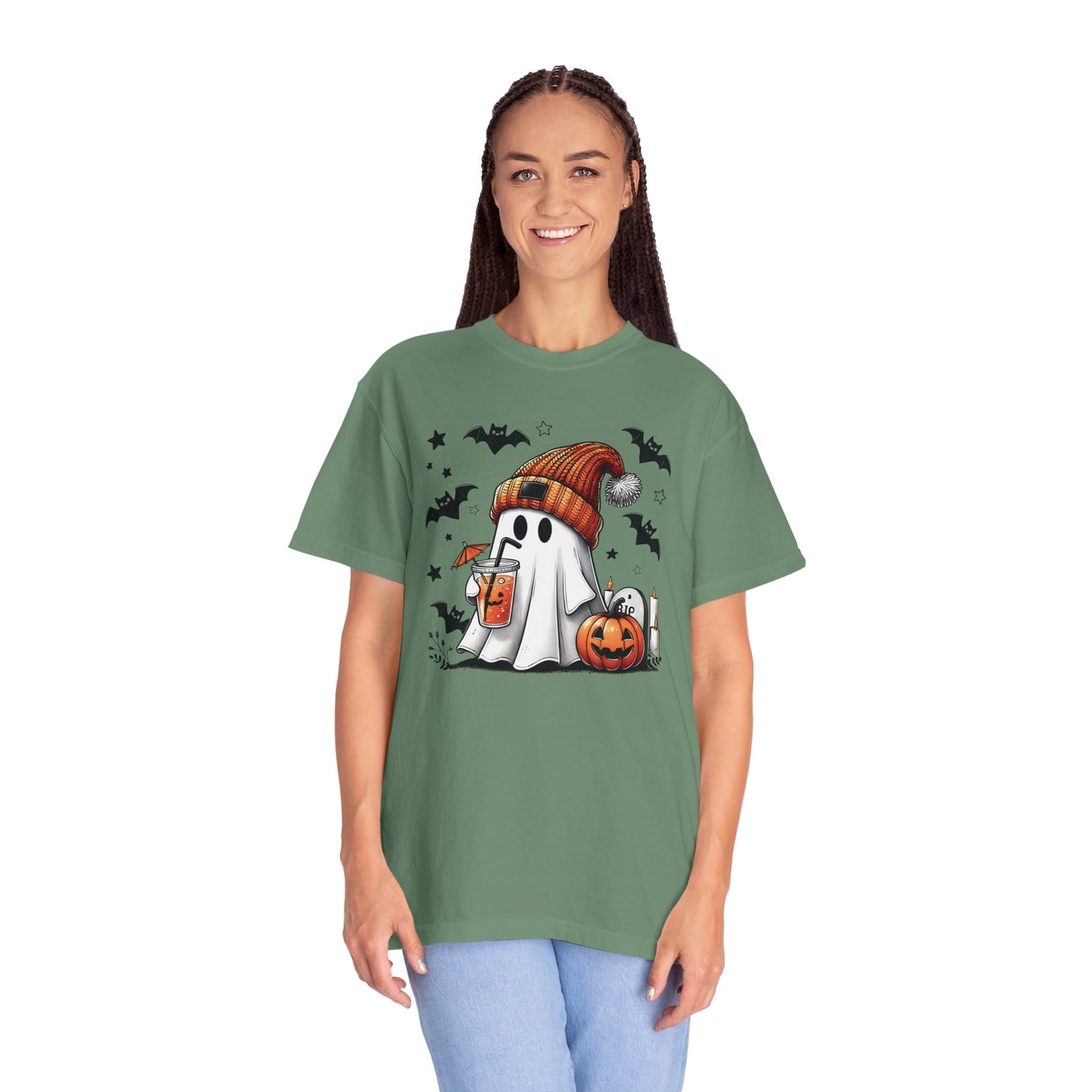 Halloween Ghost Comfort Colors Shirt, Cute Ghost Shirt, Womens Halloween