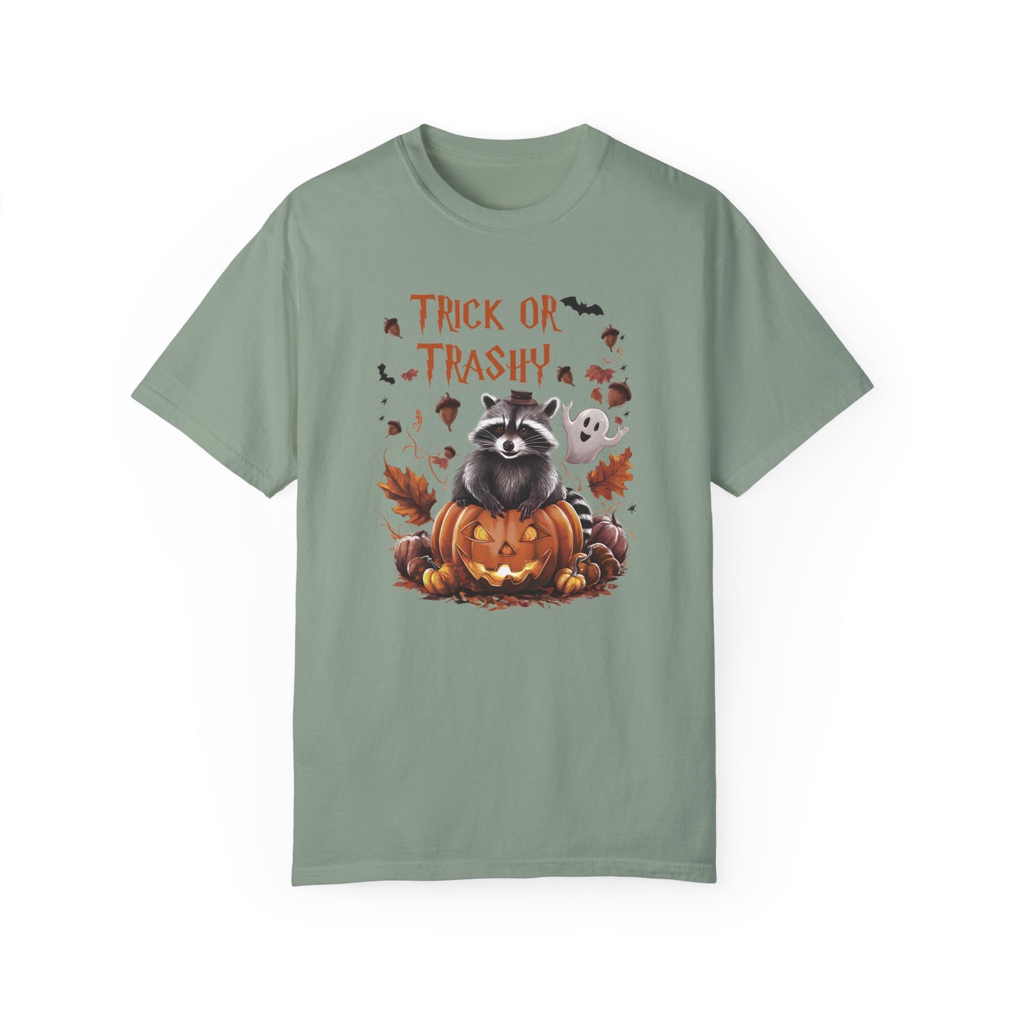 Comfort Colors® Trick or Trashy Racoon Halloween Shirt Bay