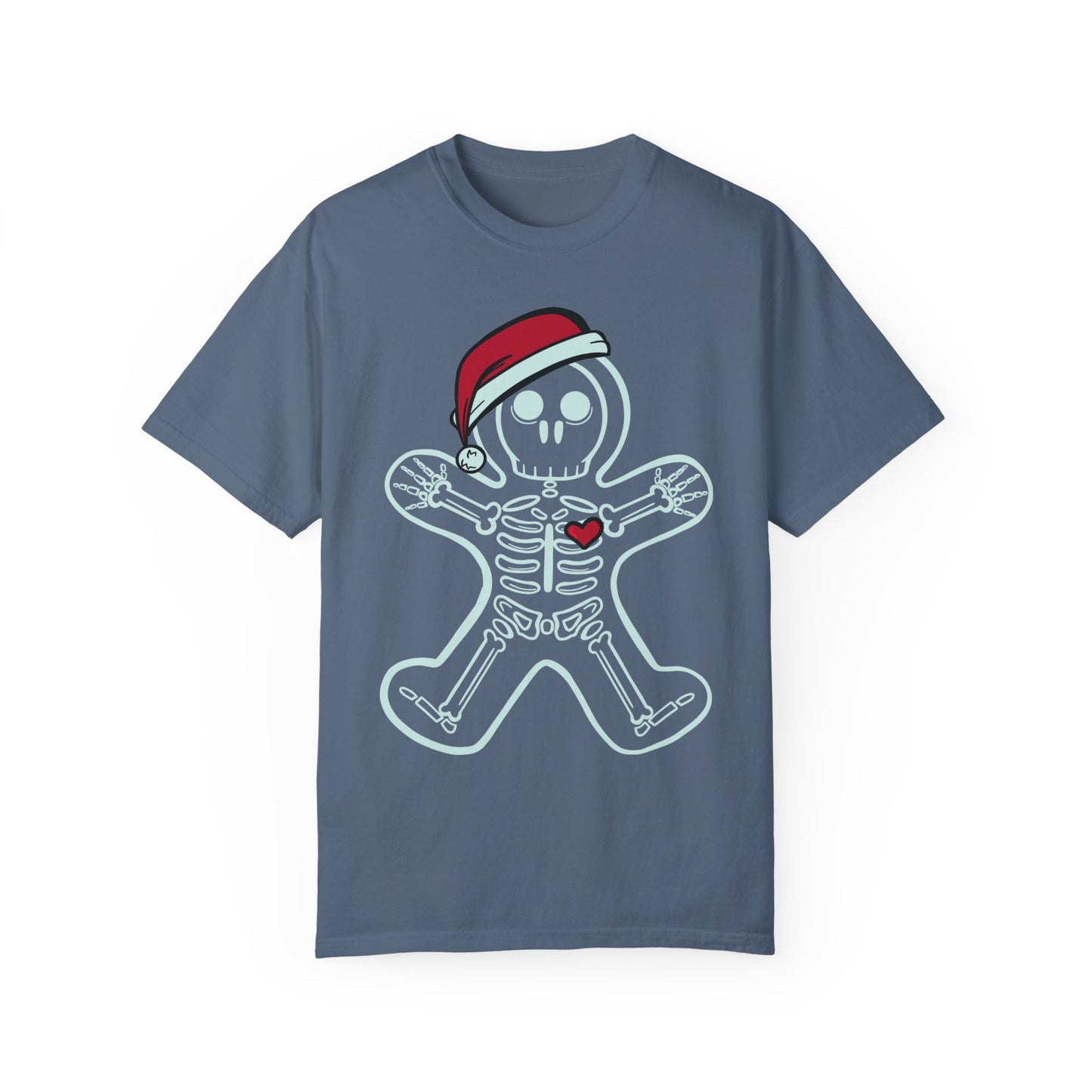 Gingerbread Man X-Ray Shirt | Funny Xmas X-Ray Technician Santa Hat Gift Blue Jean