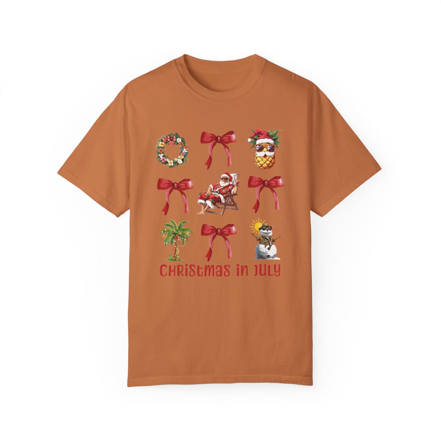 Coquette Christmas In July Santa Summer T-Shirt Yam