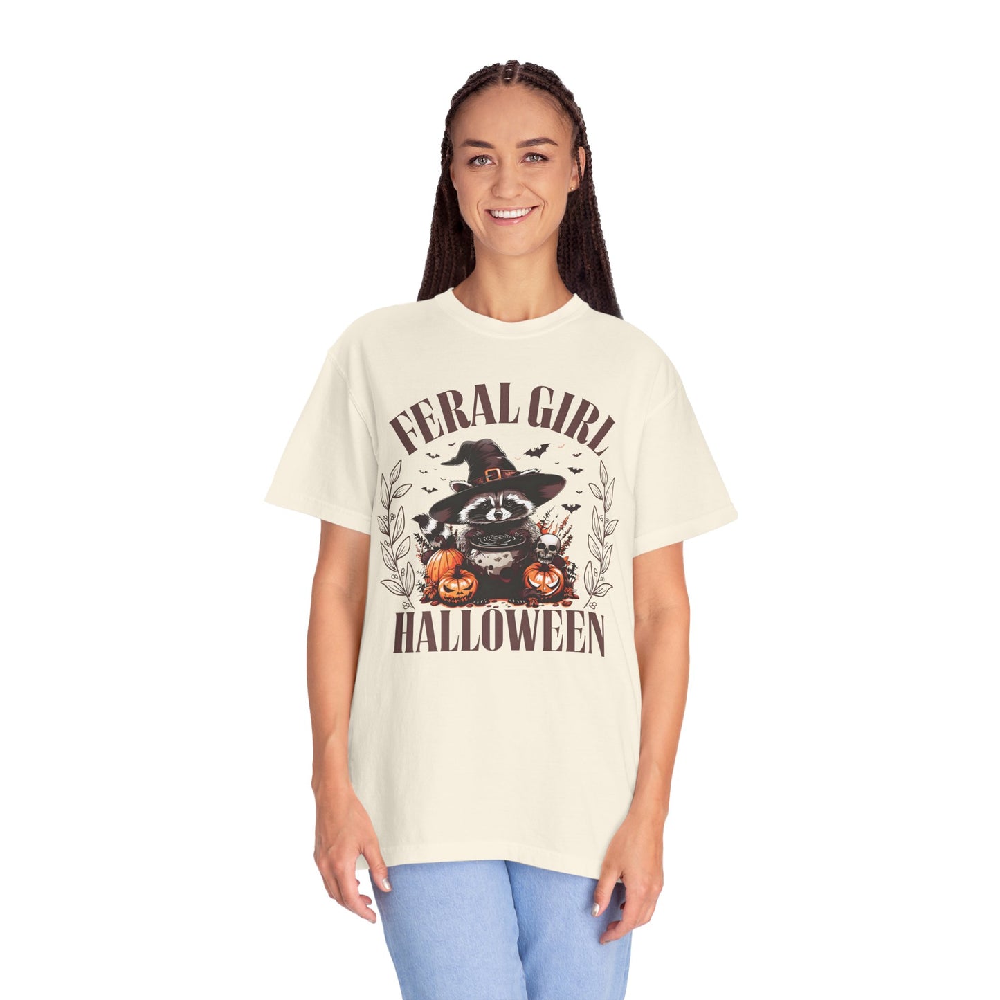 Feral Girl Halloween Funny Raccoon Shirt