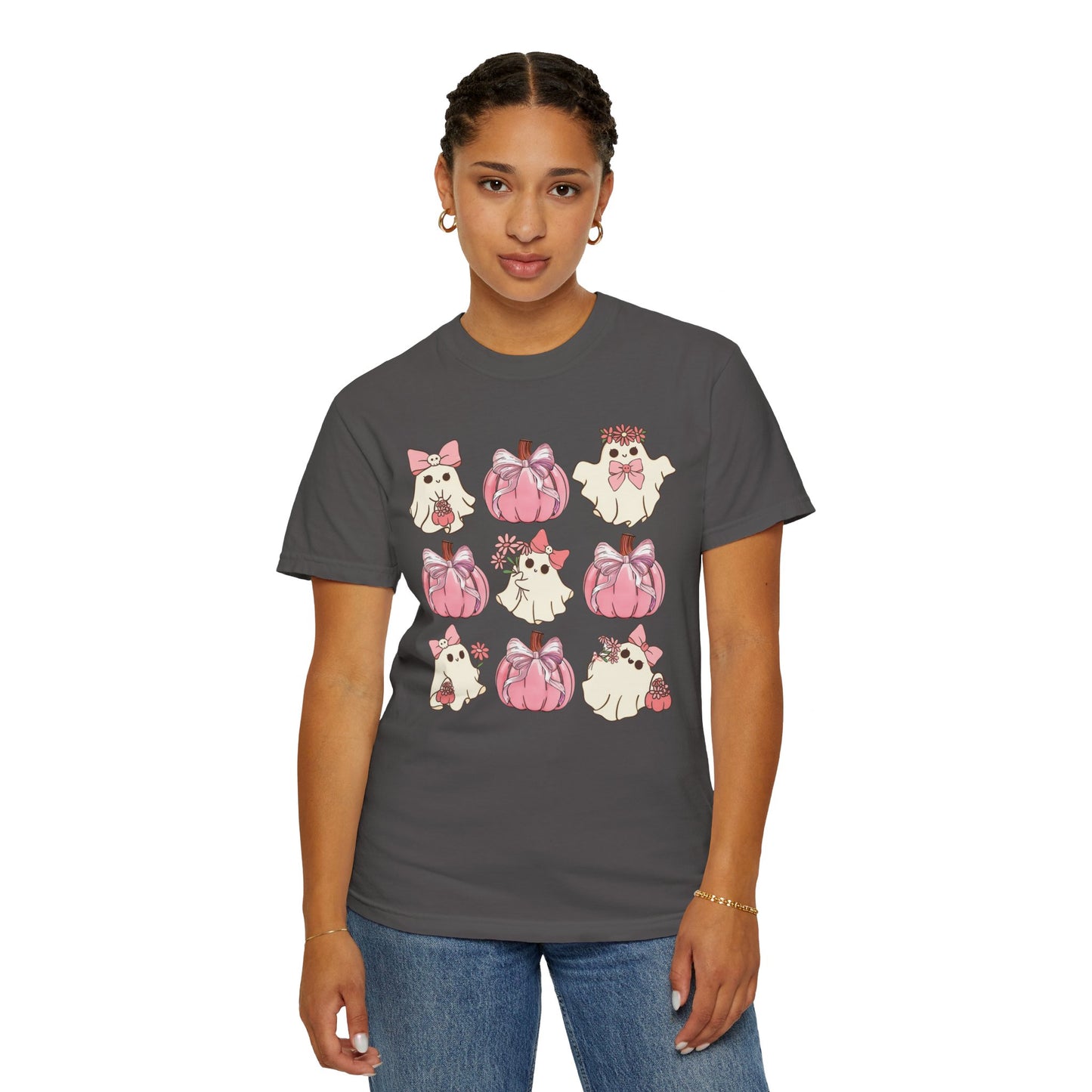 Halloween Coquette Pink Pumpkin Shirt