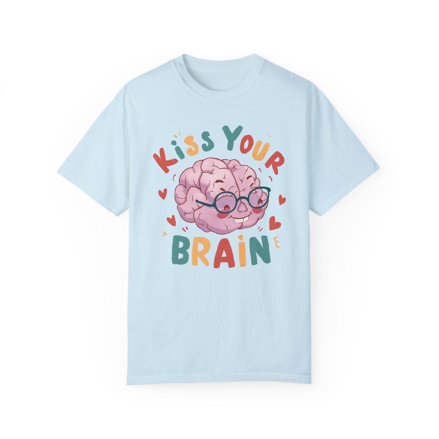 Kiss Your Brain Teacher Shirt Chambray