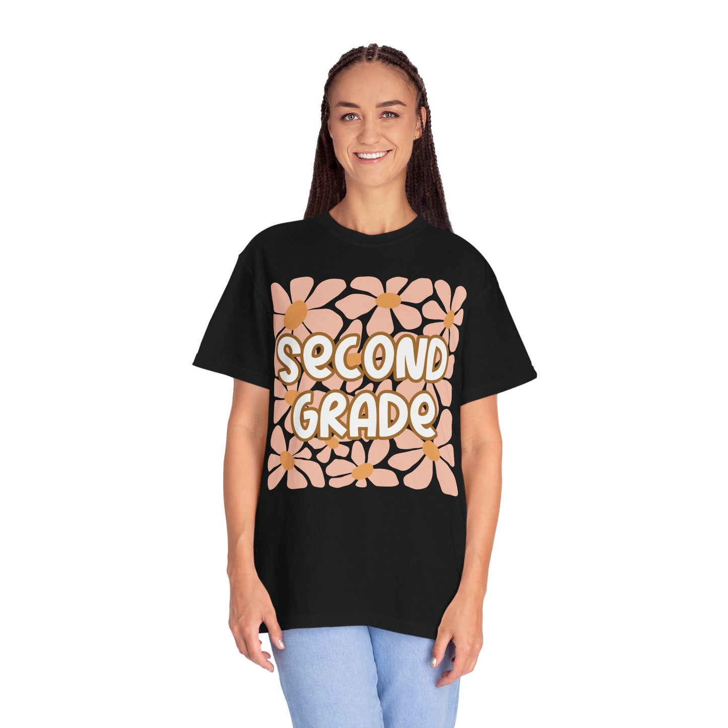 Floral Second Grade Teacher Back To School Shirt