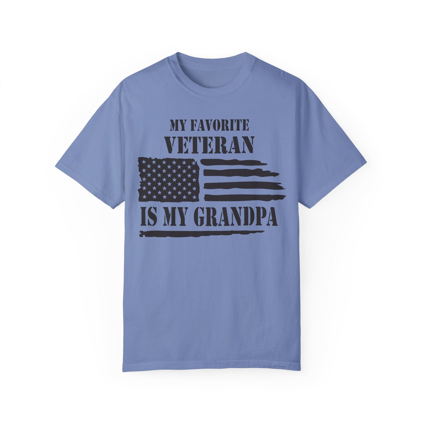 My Favorite Veteran Is My Grandpa Shirt Washed Denim