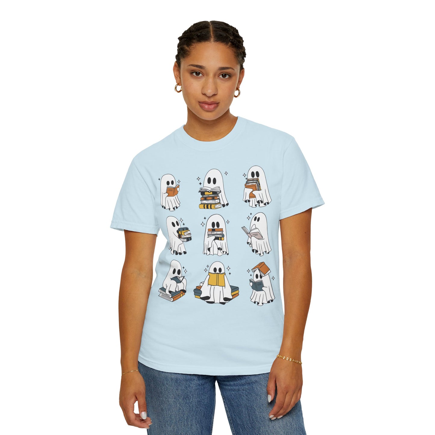 Comfort Colors Ghost Reading Books Shirt - Bookish Halloween Shirt