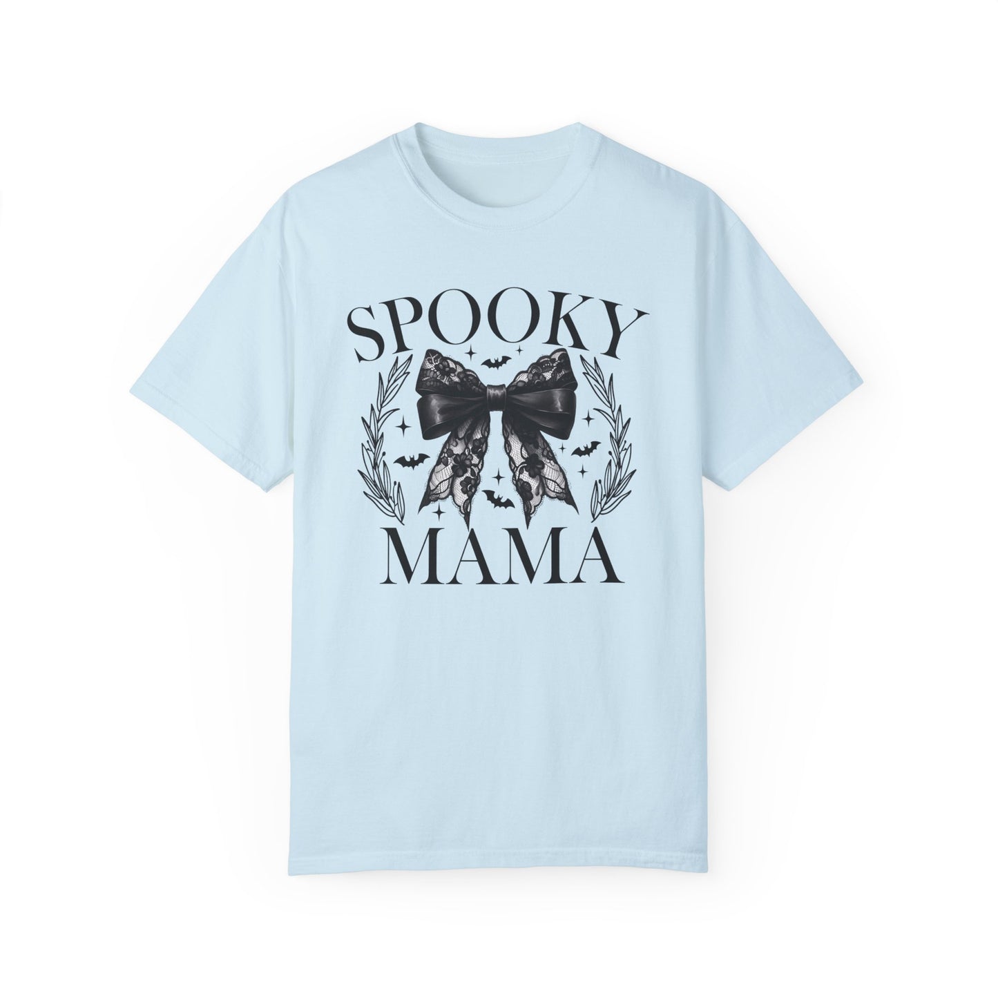 Spooky Mama Coquette Halloween Shirt Chambray