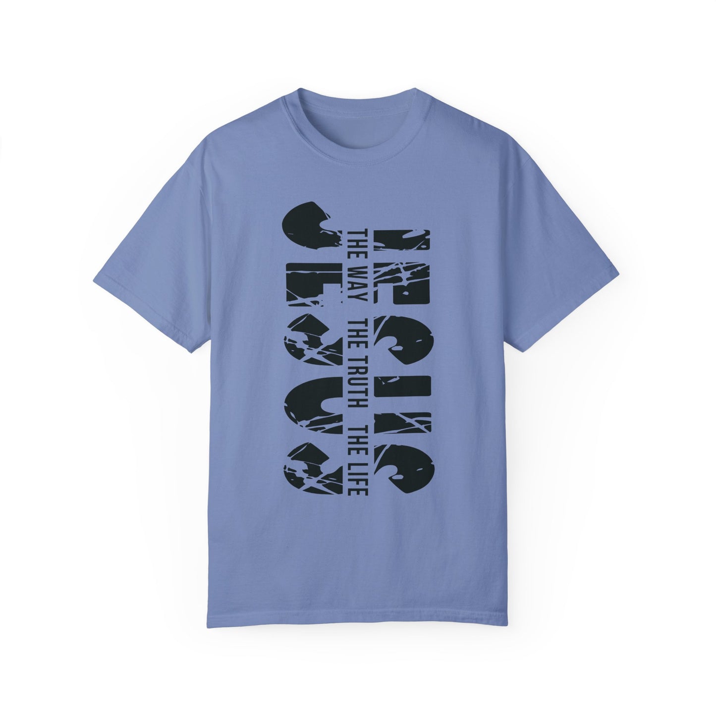 Jesus Shirt,Jesus The Way The Truth The Life Comfort Colors Shirt Washed Denim