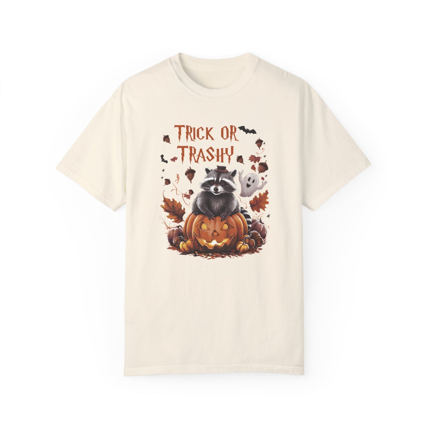Comfort Colors® Trick or Trashy Racoon Halloween Shirt Ivory