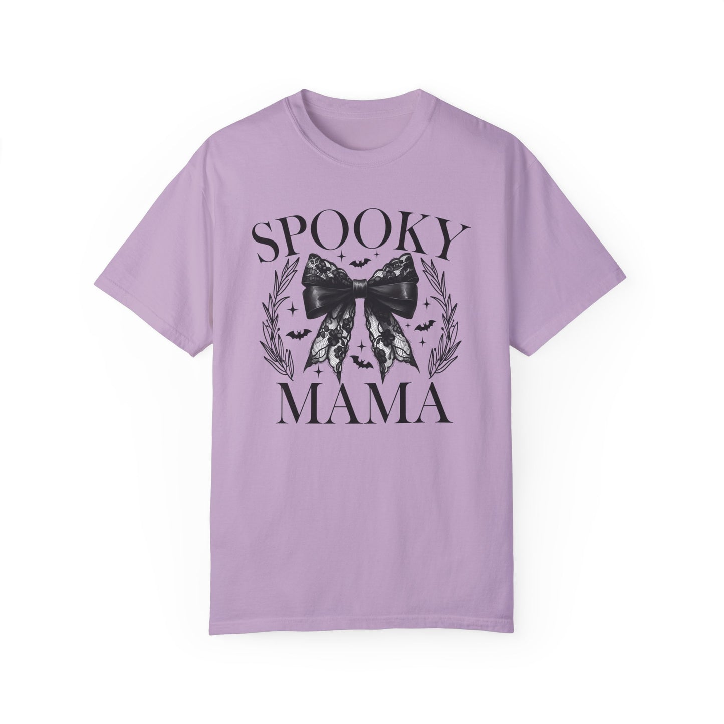 Spooky Mama Coquette Halloween Shirt Orchid