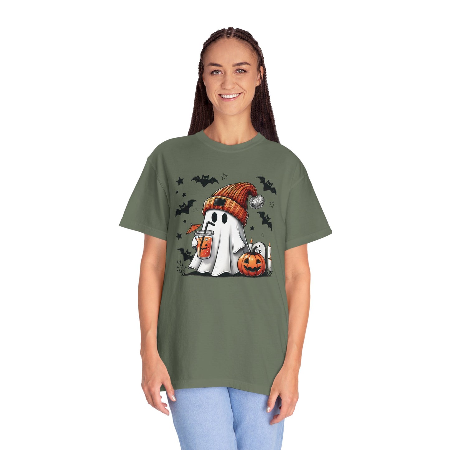 Halloween Ghost Comfort Colors Shirt, Cute Ghost Shirt, Womens Halloween