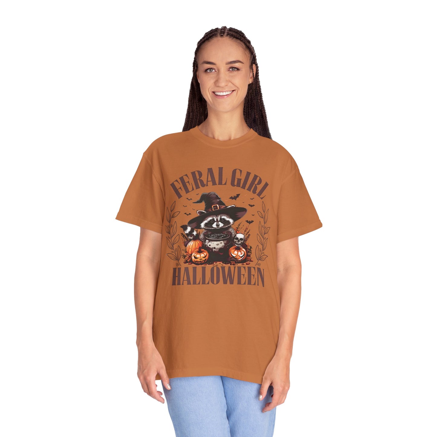 Feral Girl Halloween Funny Raccoon Shirt