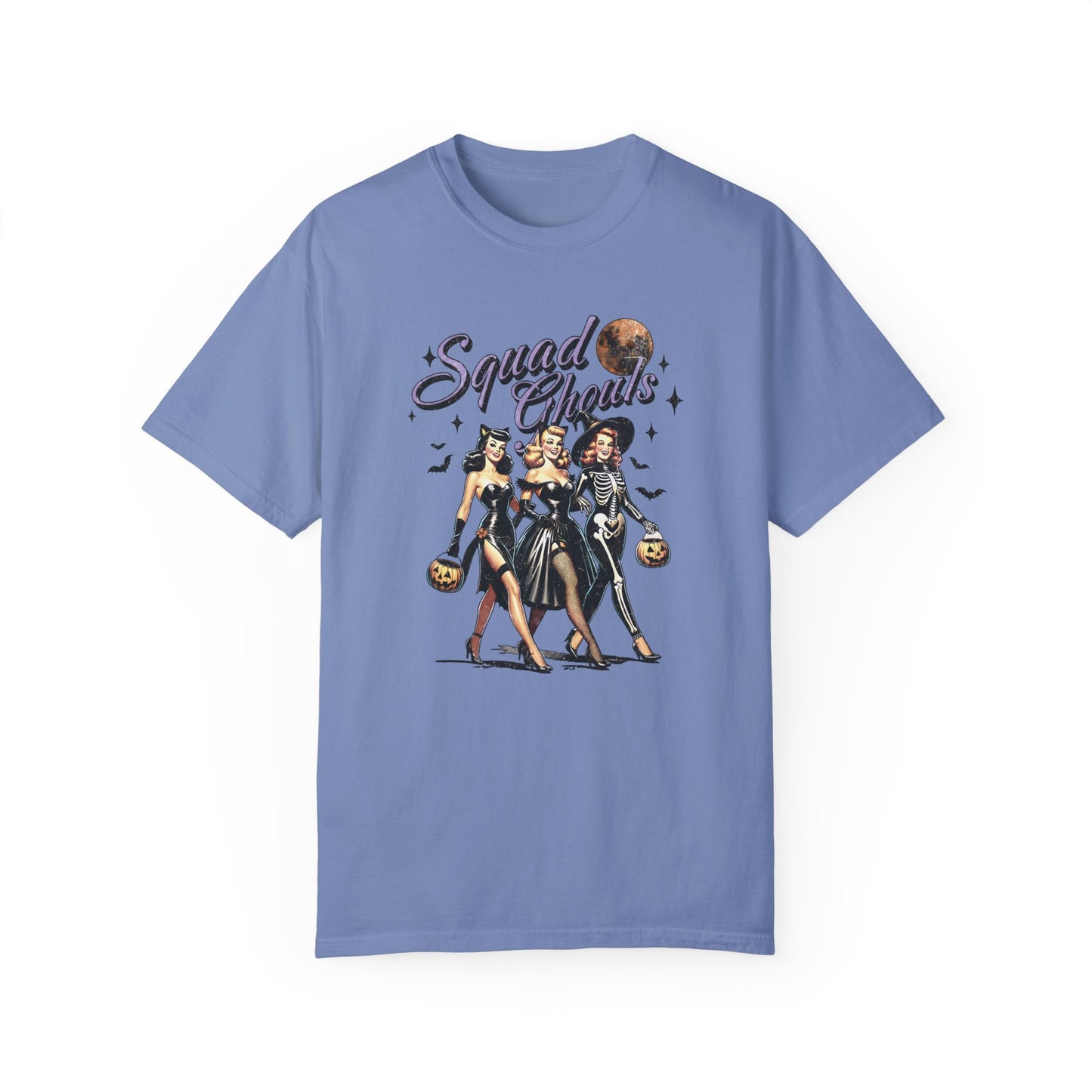 Squad Ghouls Shirt - Vintage Halloween Shirt Washed Denim