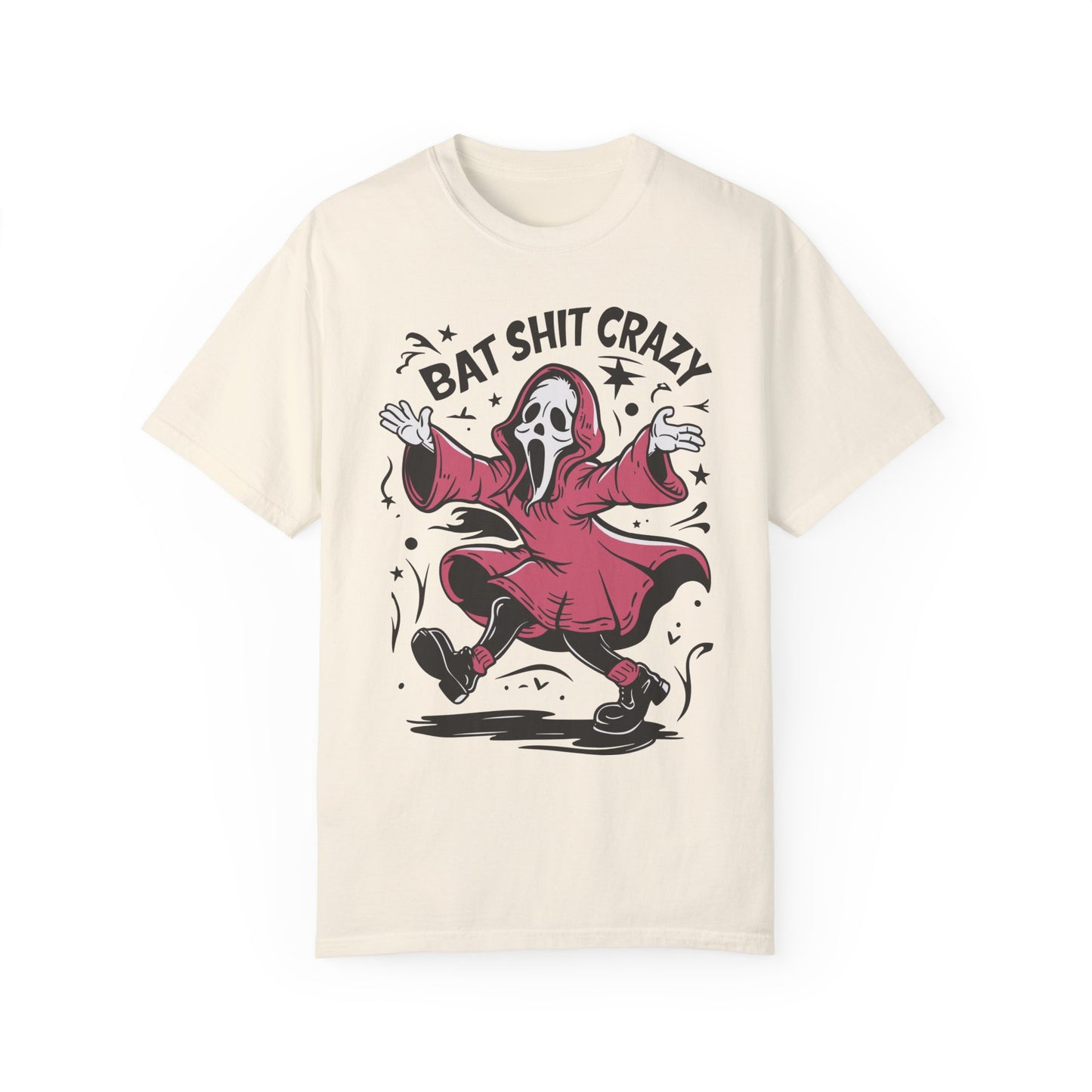 Bat Shit Crazy Funny Halloween Shirt - Ghost Season Tee Ivory