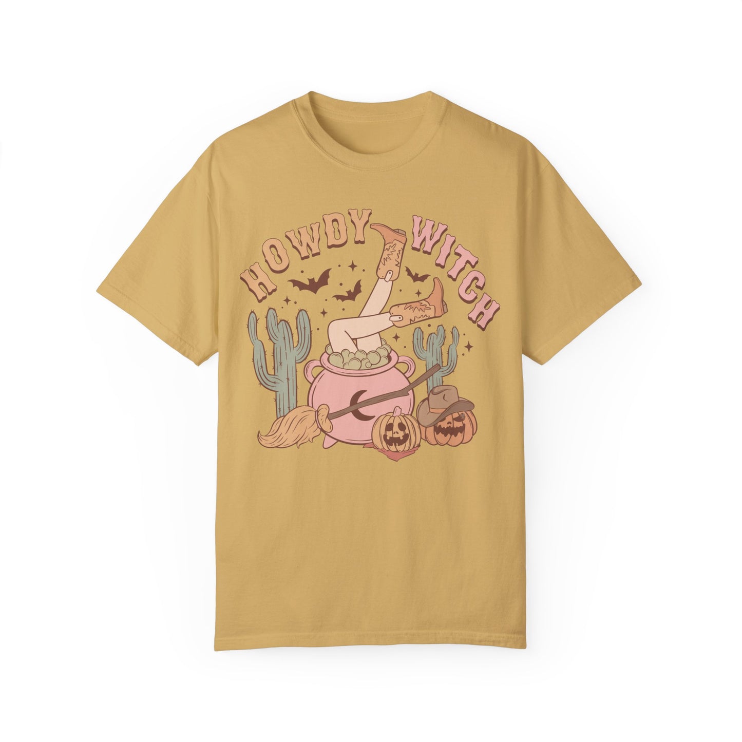 Howdy Witch Halloween Shirt | Spooky Witchy Apparel Mustard