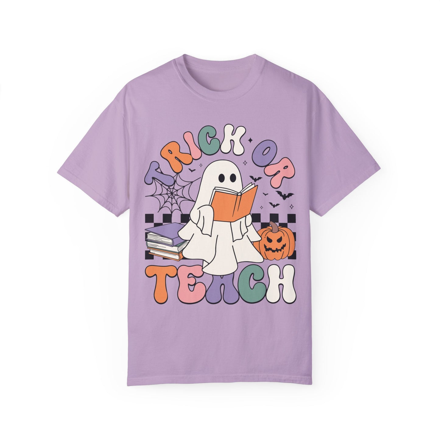 Comfort Colors Teacher Halloween Shirt - Trick or Teach Shirt Orchid