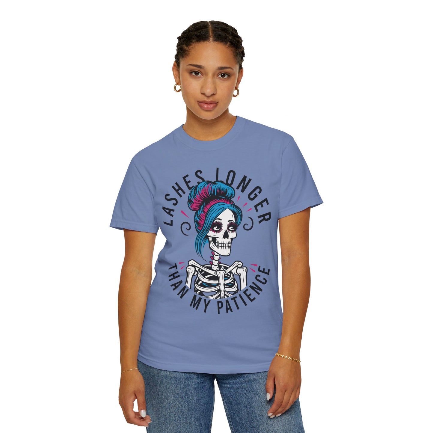 Lashes Longer than my Patience Skeleton Unisex Shirt