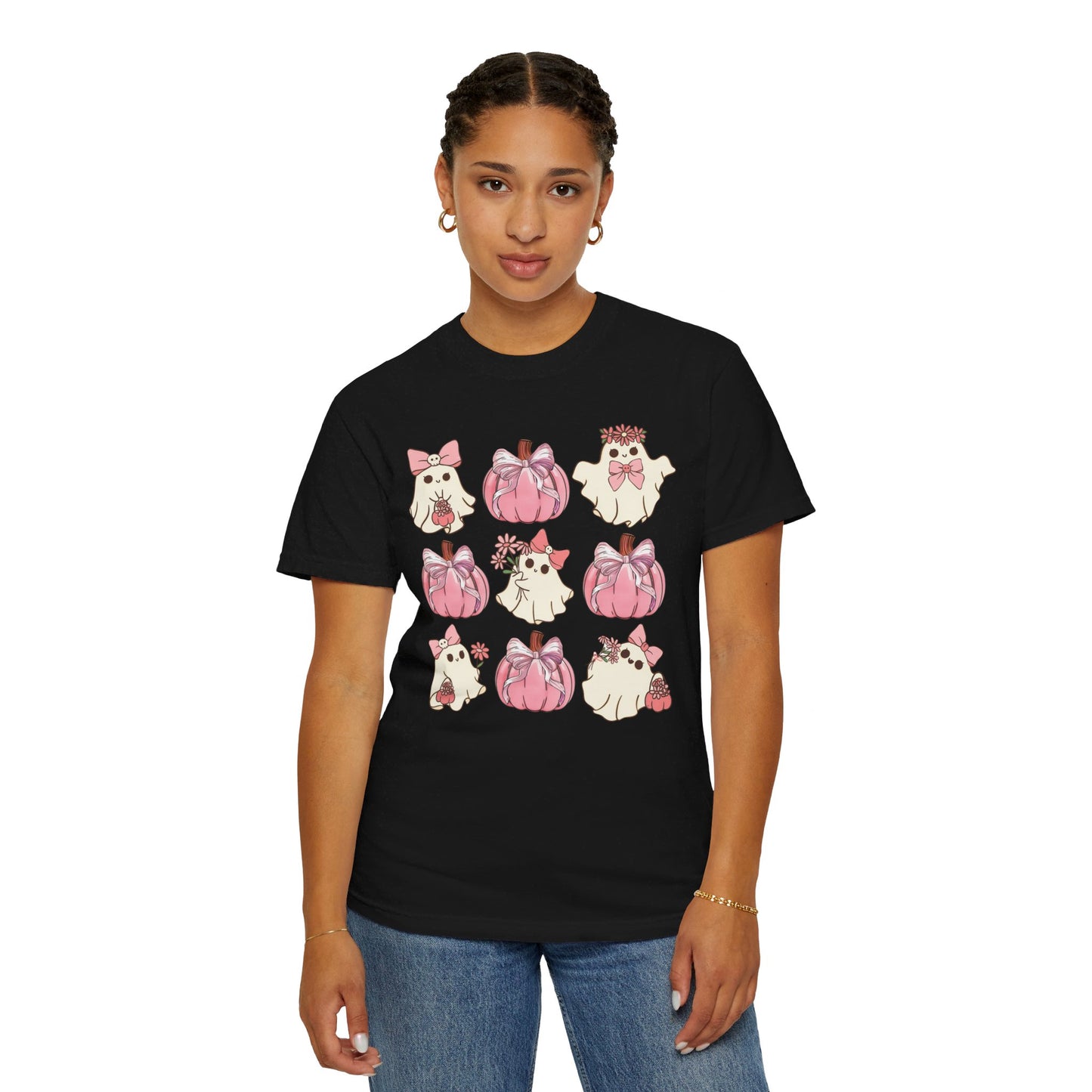Halloween Coquette Pink Pumpkin Shirt