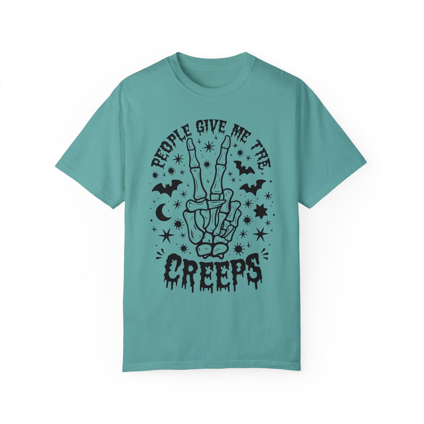People Give Me The Creeps Halloween Horror Shirt Seafoam