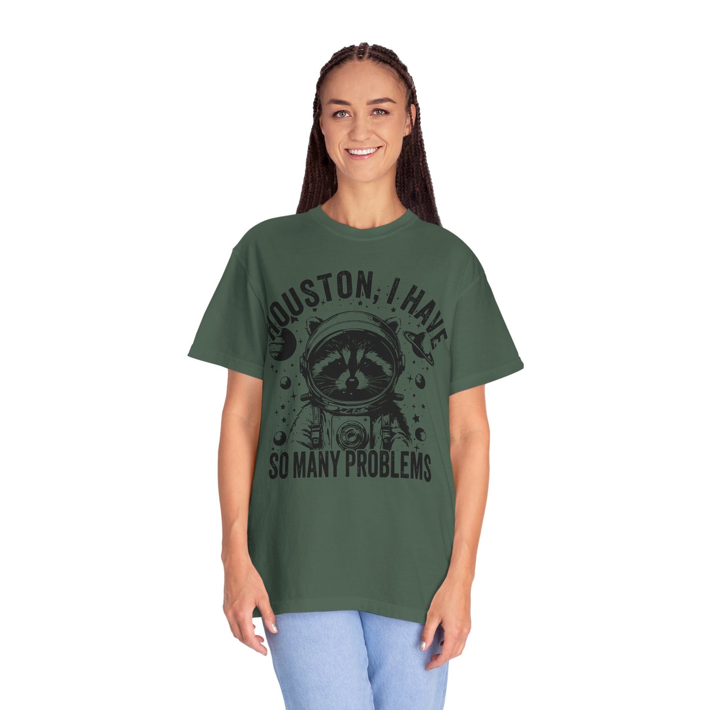 Houston I Have So Many Problems Shirt, Raccoon Shirt, Raccoon In Space Shirt