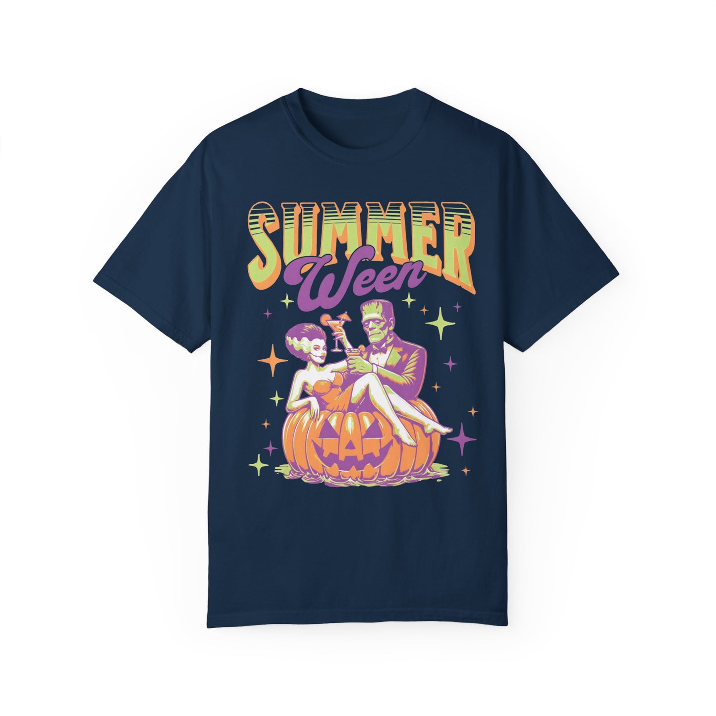 Summer Ween Funny Monster Beach Party Shirt True Navy