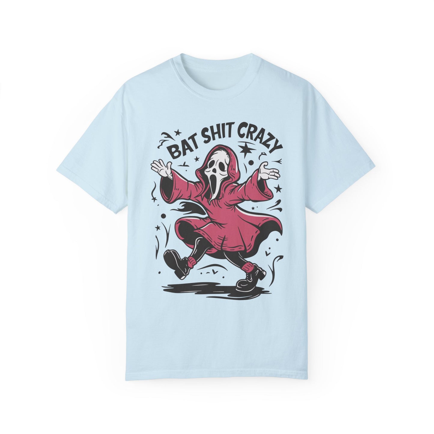 Bat Shit Crazy Funny Halloween Shirt - Ghost Season Tee Chambray