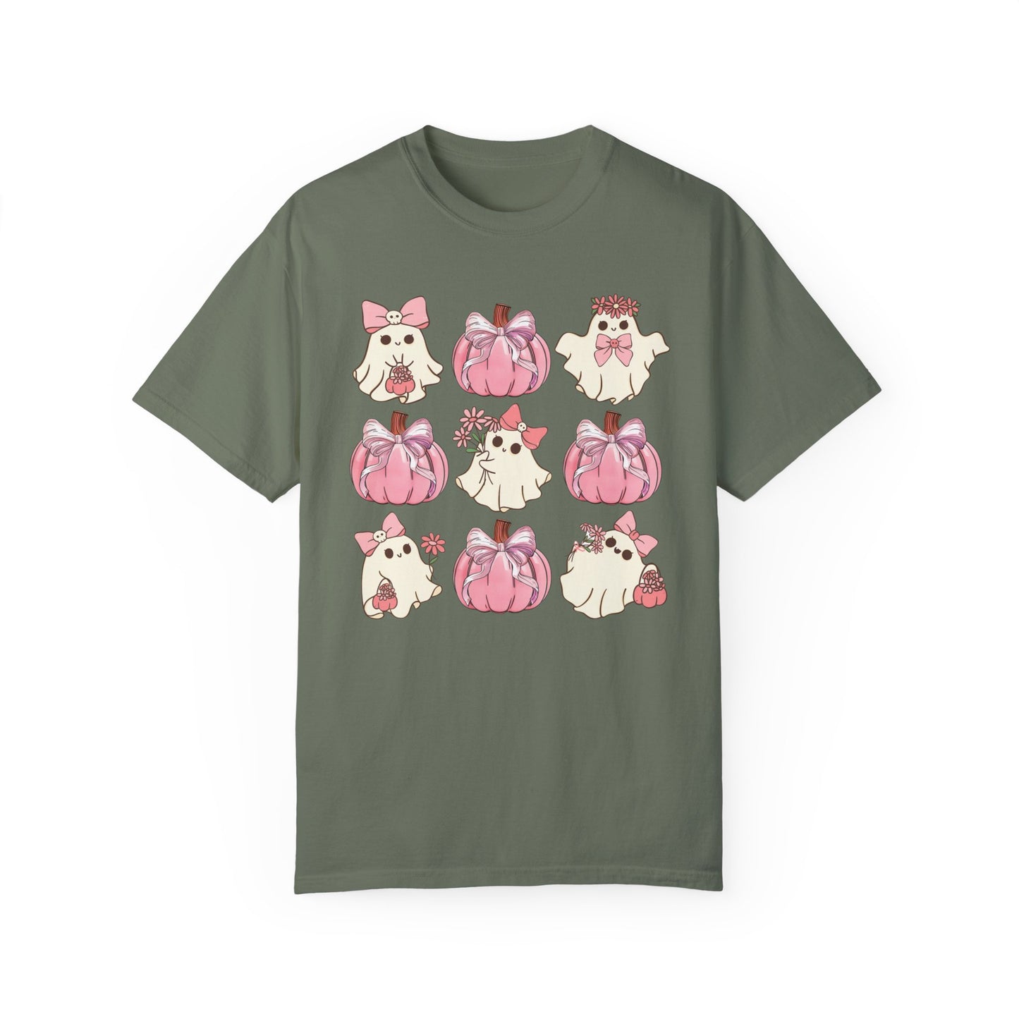 Halloween Coquette Pink Pumpkin Shirt Moss