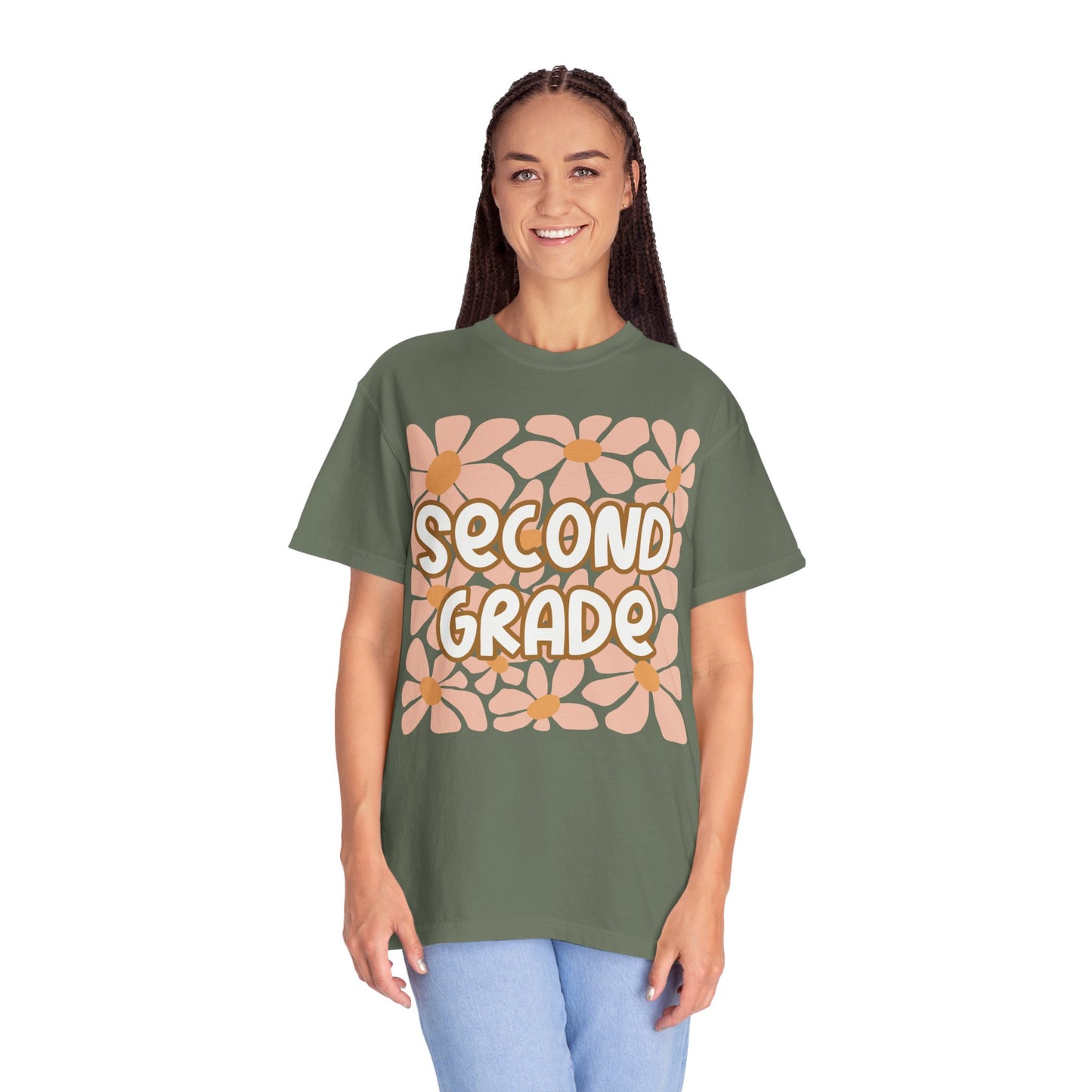 Floral Second Grade Teacher Back To School Shirt