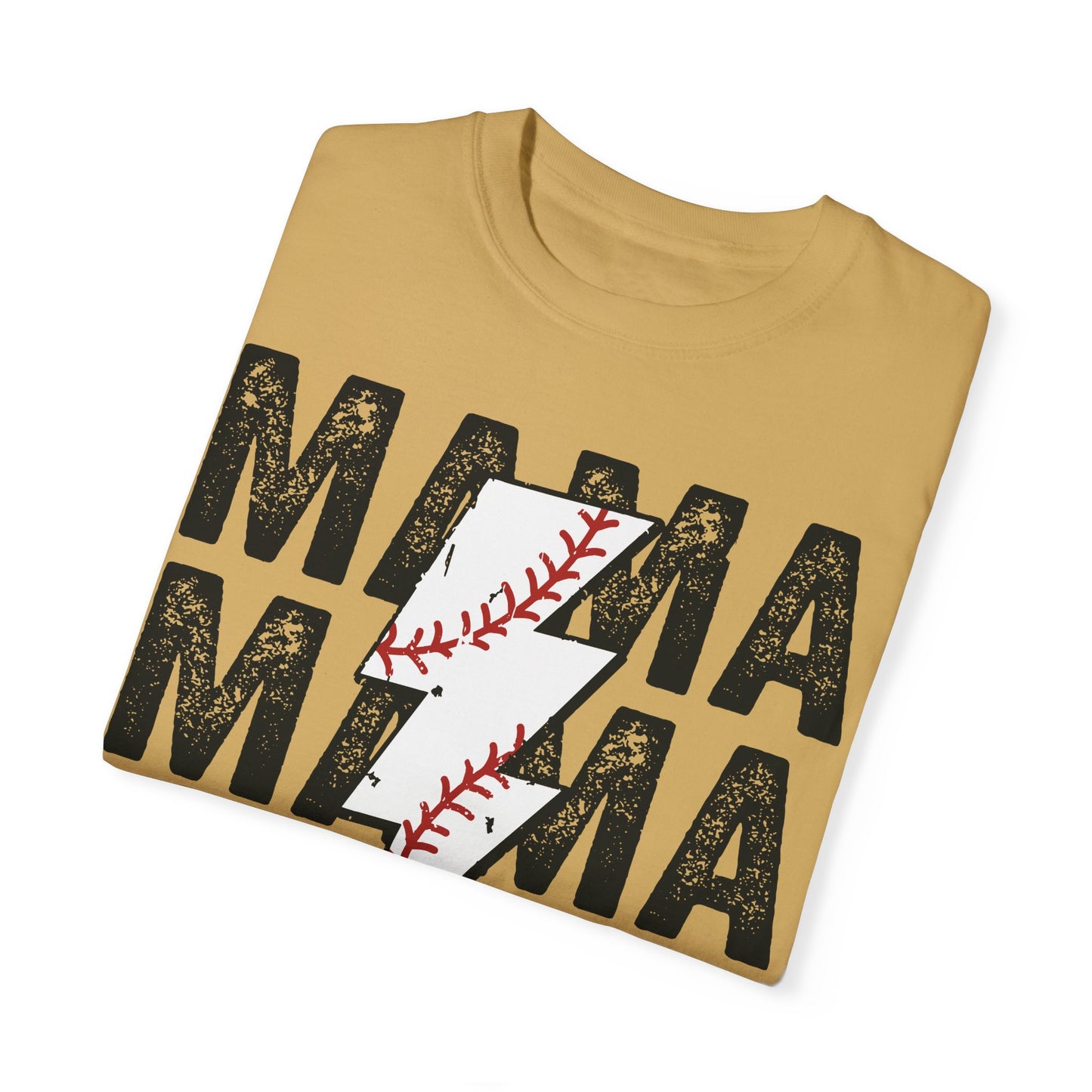 Comfort Colors Baseball Mama Shirt Mustard