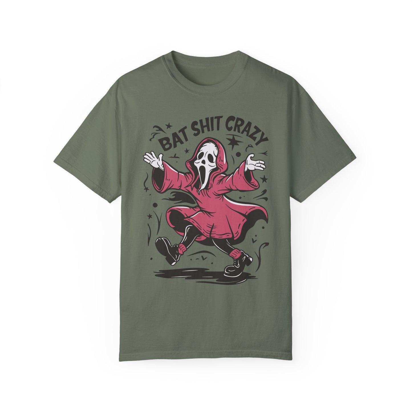 Bat Shit Crazy Funny Halloween Shirt - Ghost Season Tee Moss