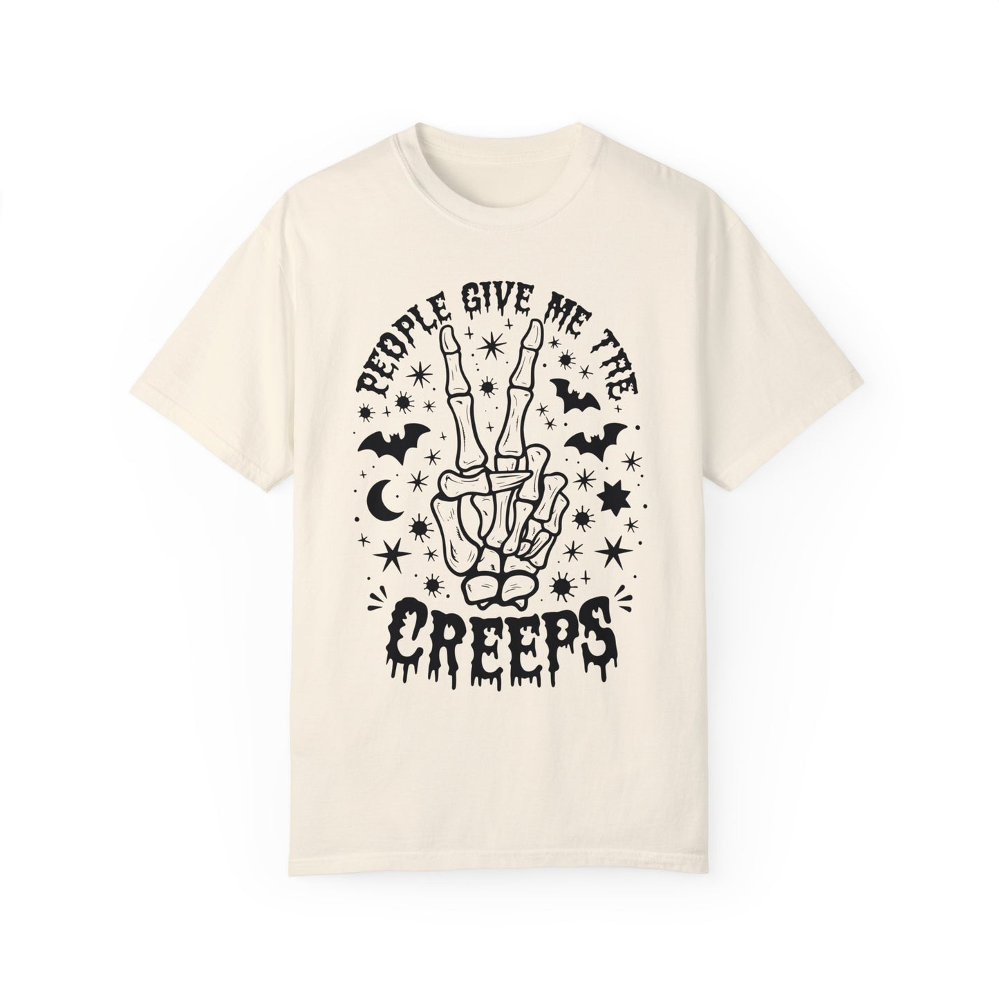 People Give Me The Creeps Halloween Horror Shirt Ivory