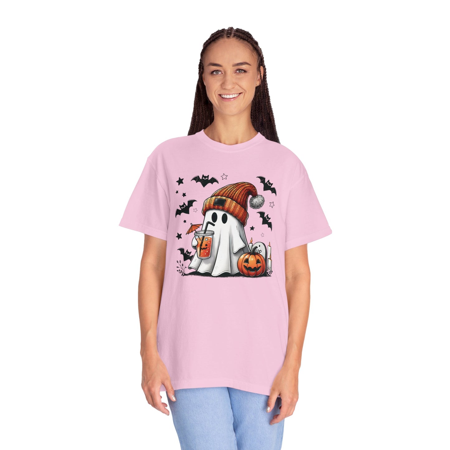 Halloween Ghost Comfort Colors Shirt, Cute Ghost Shirt, Womens Halloween