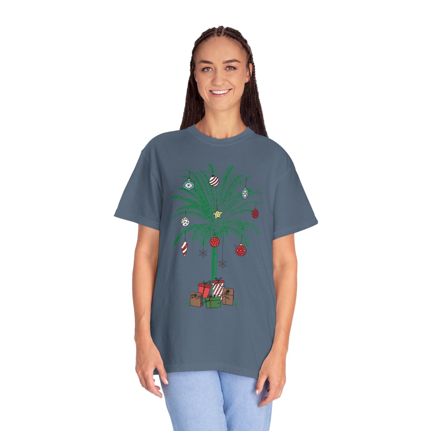 Christmas Palm Tree Shirt - Beach Aloha Xmas Tee